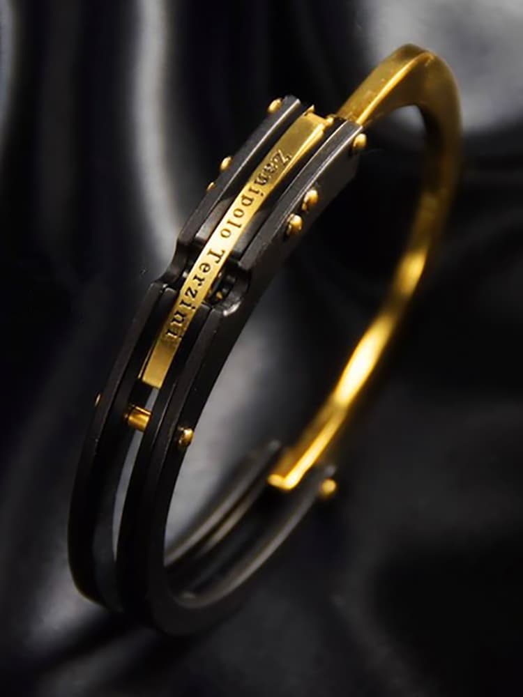 メンズアクセサリー バングル モダン二層構造バングル