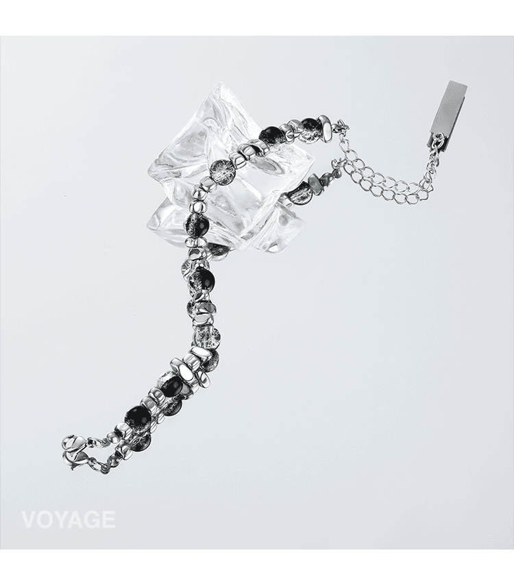 メンズアクセサリー 宝石玉とメタルの調和ブレスレット