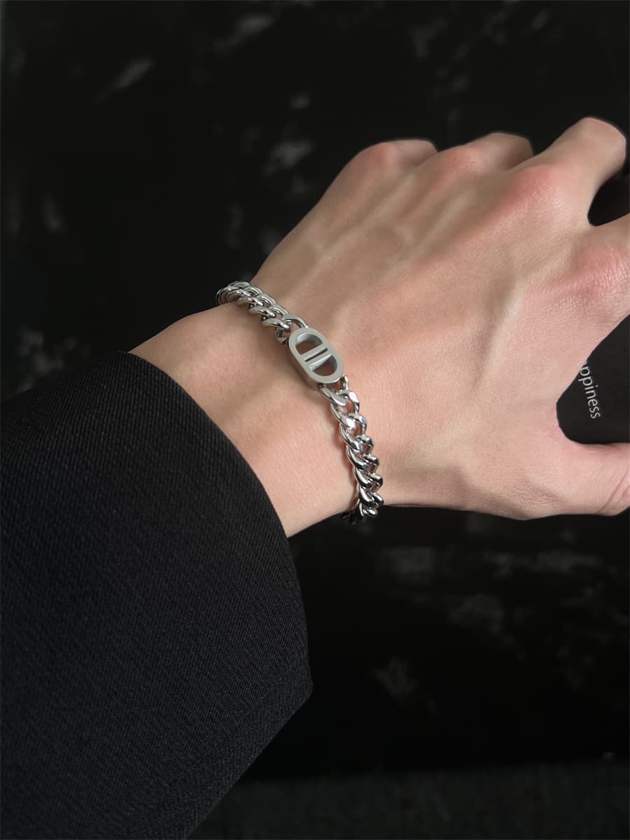 メンズアクセサリー ブレスレット 紳士の鎖模様ブレスレット