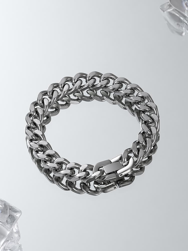 メンズアクセサリー バングル 旅路が導く鎖編みバングル