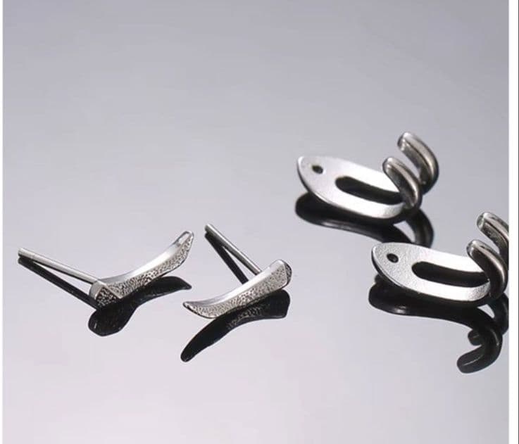 メンズアクセサリー ピアス 翼を持つ二連ピアス