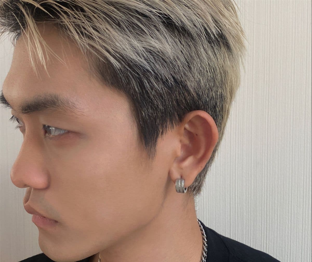 メンズアクセサリー ピアス 三連輪洗練フープピアス