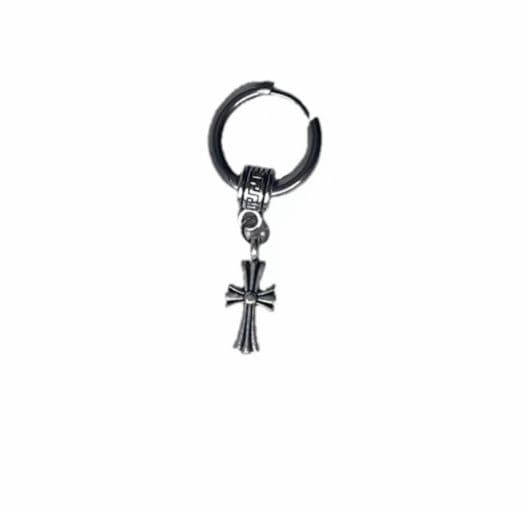 メンズアクセサリー ピアス 神秘の十字架フープピアス