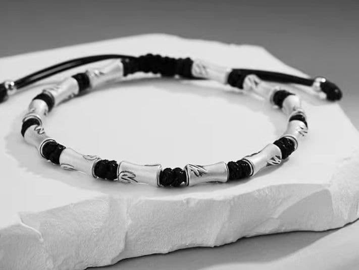 メンズアクセサリー ブレスレット 大人交錯ビーズブレスレット