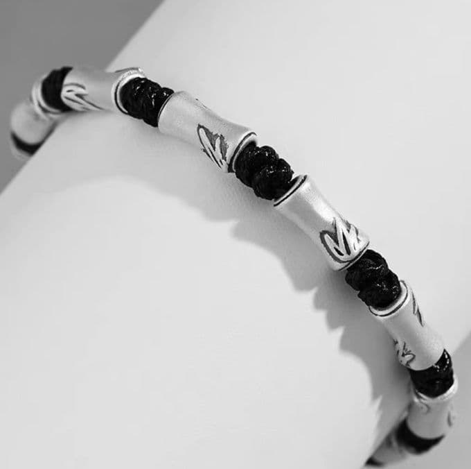 メンズアクセサリー ブレスレット 大人交錯ビーズブレスレット