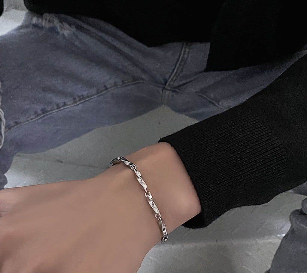 メンズアクセサリー ブレスレット 匠技ツイストチェーンブレスレット