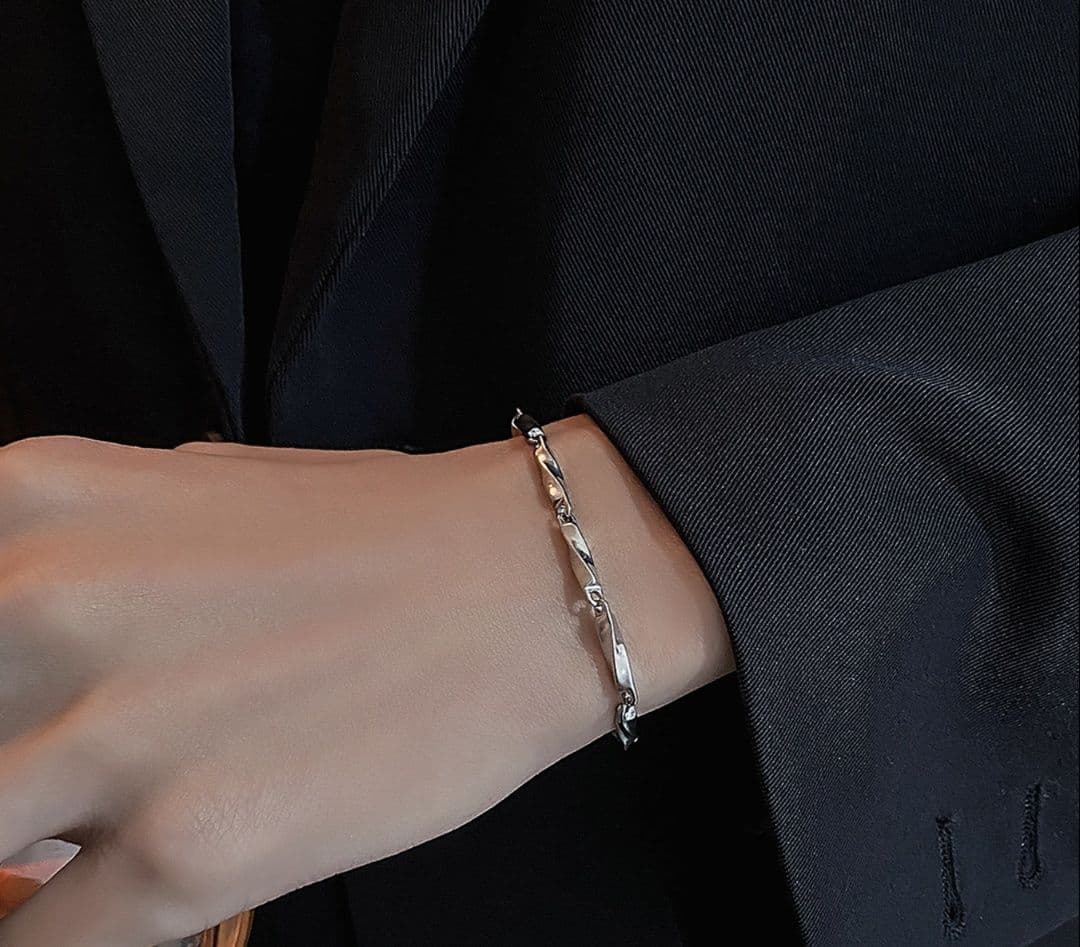 メンズアクセサリー ブレスレット 匠技ツイストチェーンブレスレット