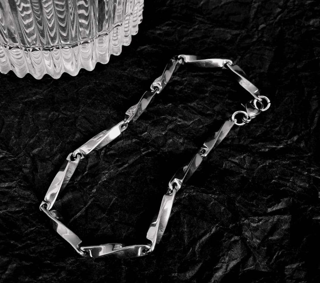 メンズアクセサリー ブレスレット 匠技ツイストチェーンブレスレット