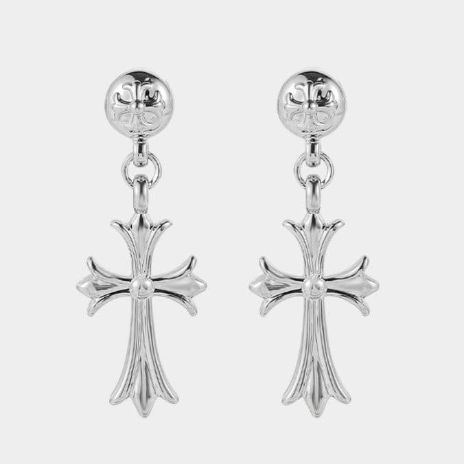 メンズアクセサリー ピアス 神秘的な十字架揺れピアス