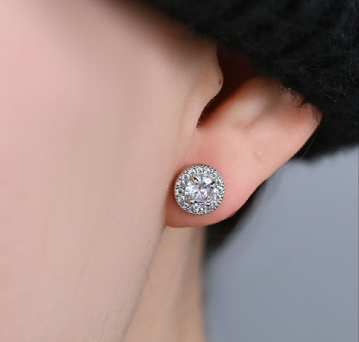 メンズアクセサリー ピアス 煌めき丸輪留めピアス