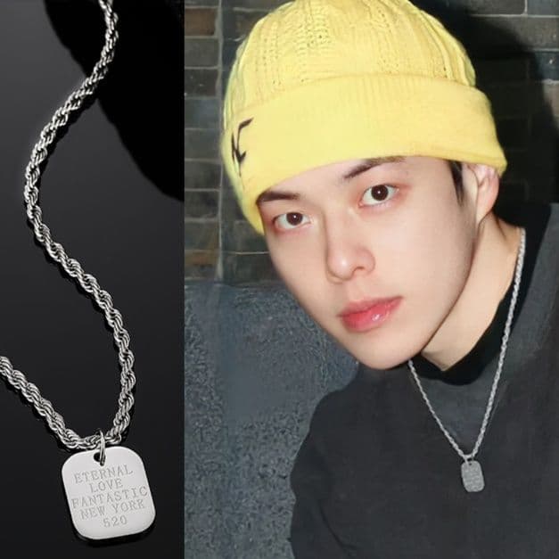 メンズアクセサリー 永遠の愛メッセージプレートネックレス