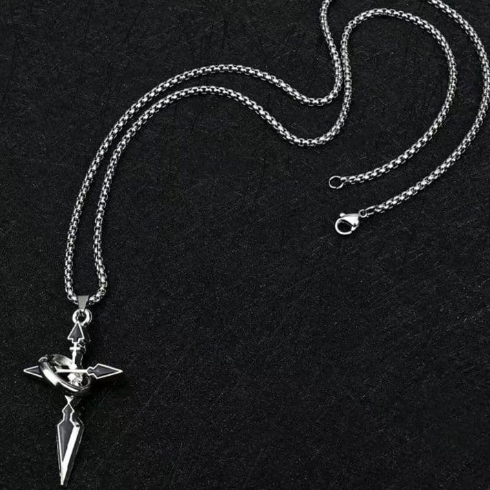 メンズアクセサリー 神秘の剣十字ネックレス