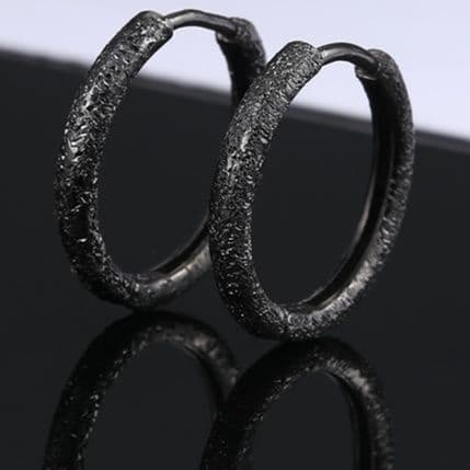 メンズアクセサリー 上質純銀フープピアス