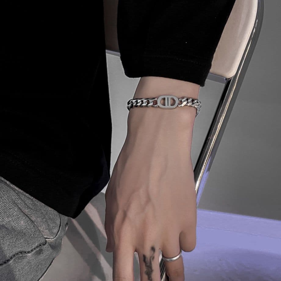 メンズアクセサリー 二重環 喜連鎖ブレスレット