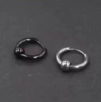 メンズアクセサリー ツイストデザインフープピアス