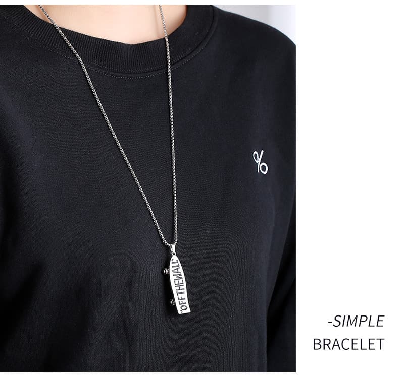 メンズアクセサリー 鎖模様の格子ネックレス