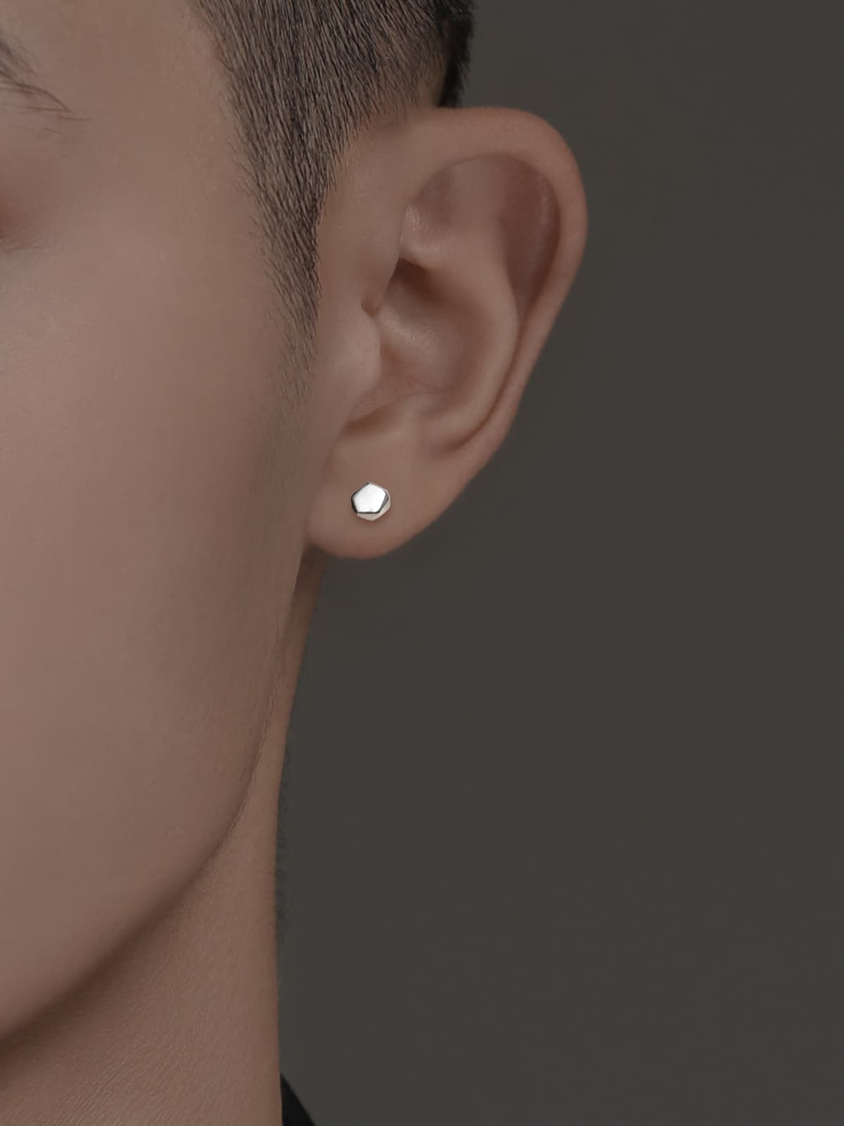 メンズアクセサリー ピアス 五角形 極小 スタッズピアス