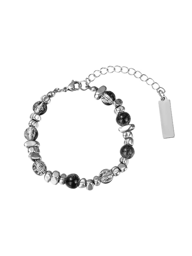 メンズアクセサリー 宝石玉とメタルの調和ブレスレット