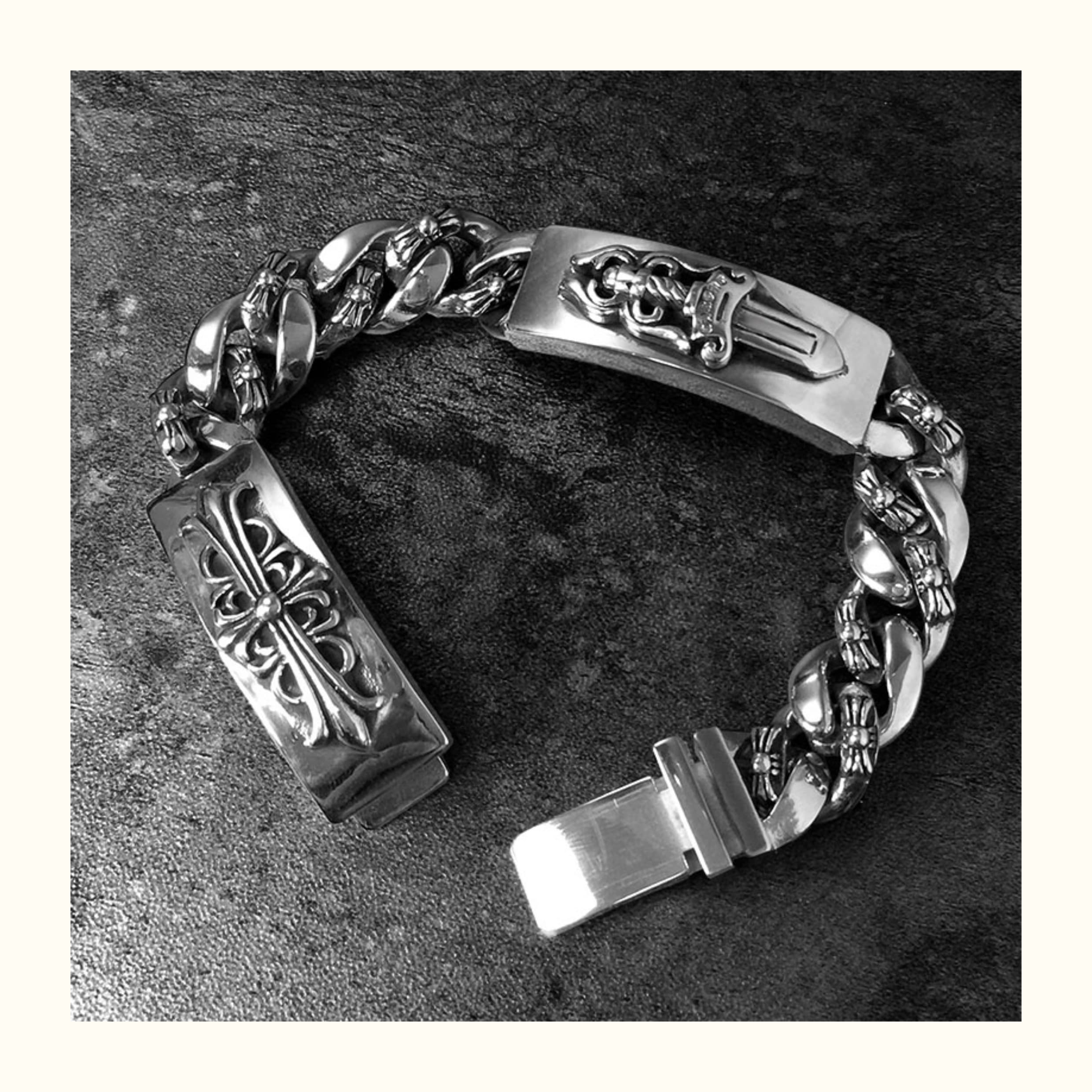 メンズアクセサリー ブレスレット 上品チェーンブレスレット