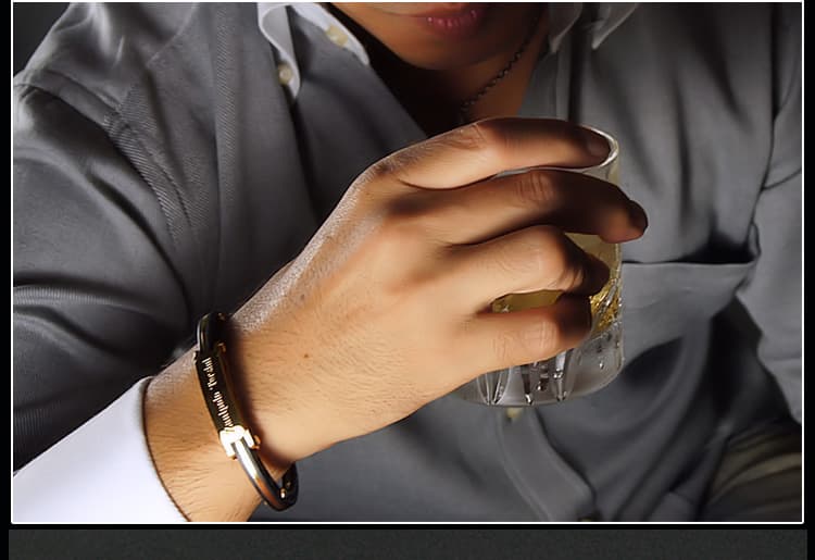 メンズアクセサリー バングル モダン二層構造バングル