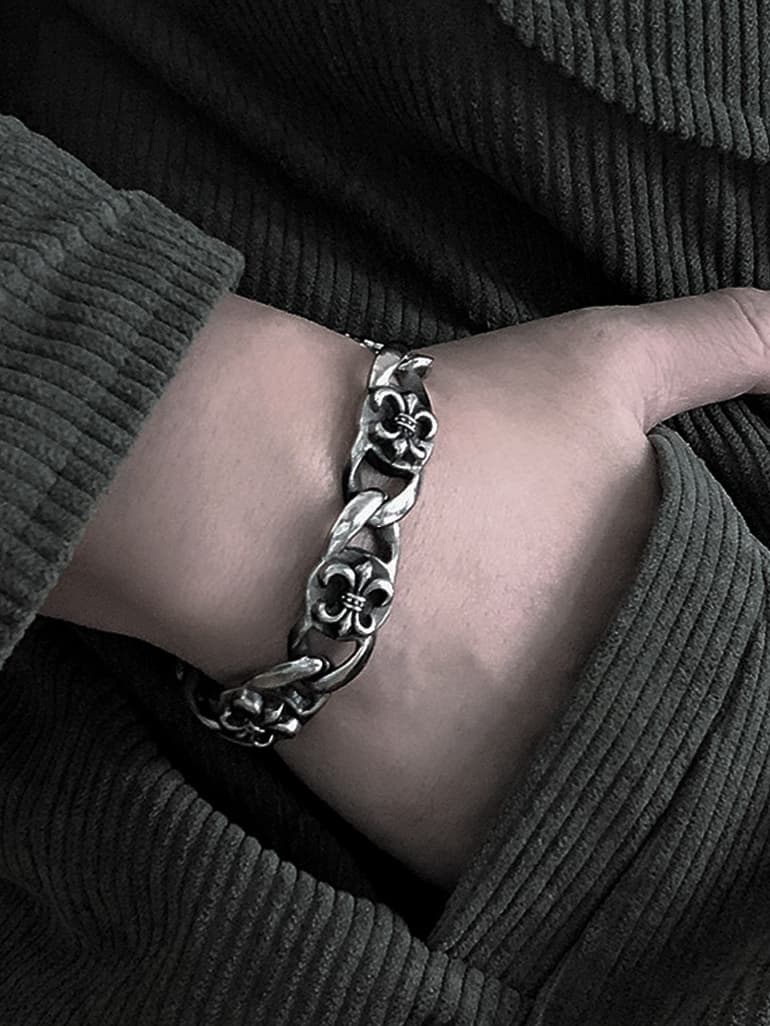 メンズアクセサリー ブレスレット 上品チェーンブレスレット