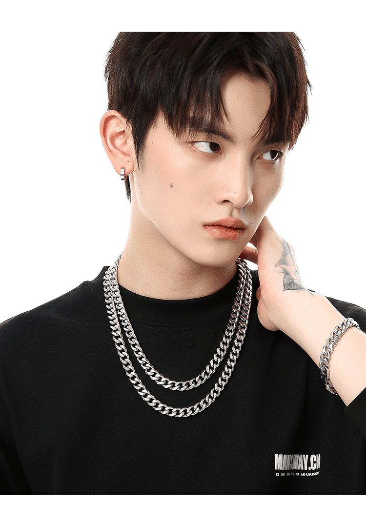 メンズアクセサリー バングル 旅路が導く鎖編みバングル