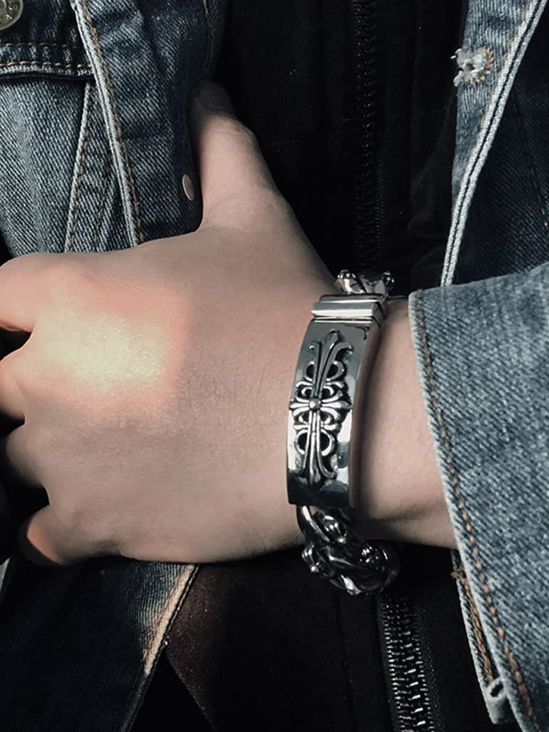 メンズアクセサリー ブレスレット 上品チェーンブレスレット