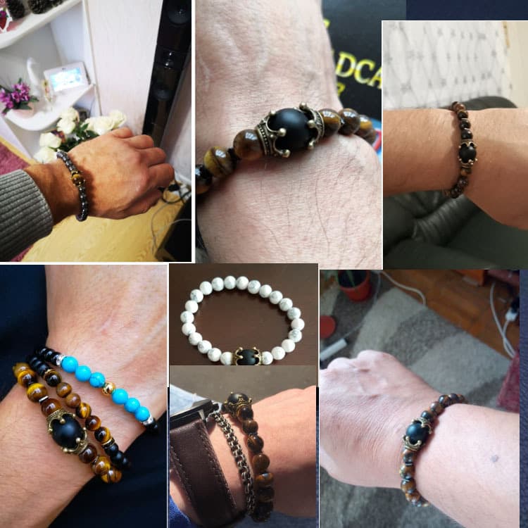 メンズアクセサリー 帝王の風格 天然石ブレスレット
