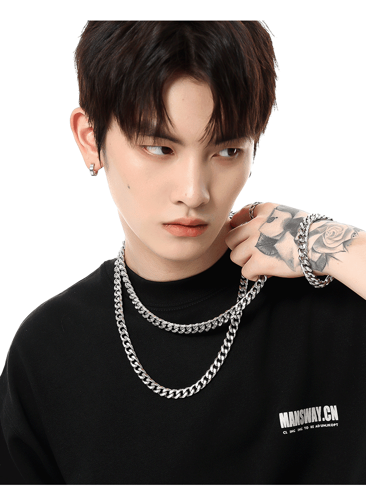 メンズアクセサリー バングル 旅路が導く鎖編みバングル