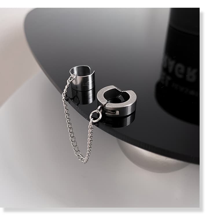 メンズアクセサリー ピアス チェーンコネクトピアス