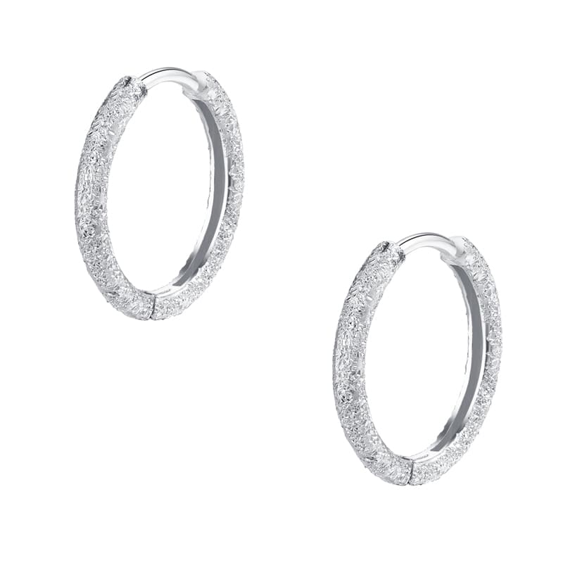 メンズアクセサリー 上質純銀フープピアス