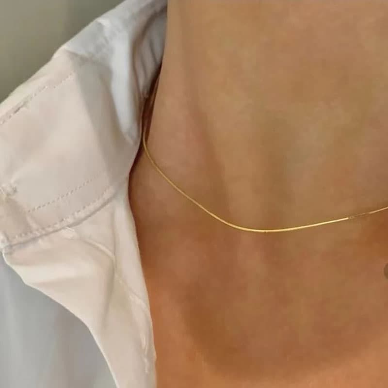 メンズアクセサリー ネックレス 極細繊維 シルエットネックレス