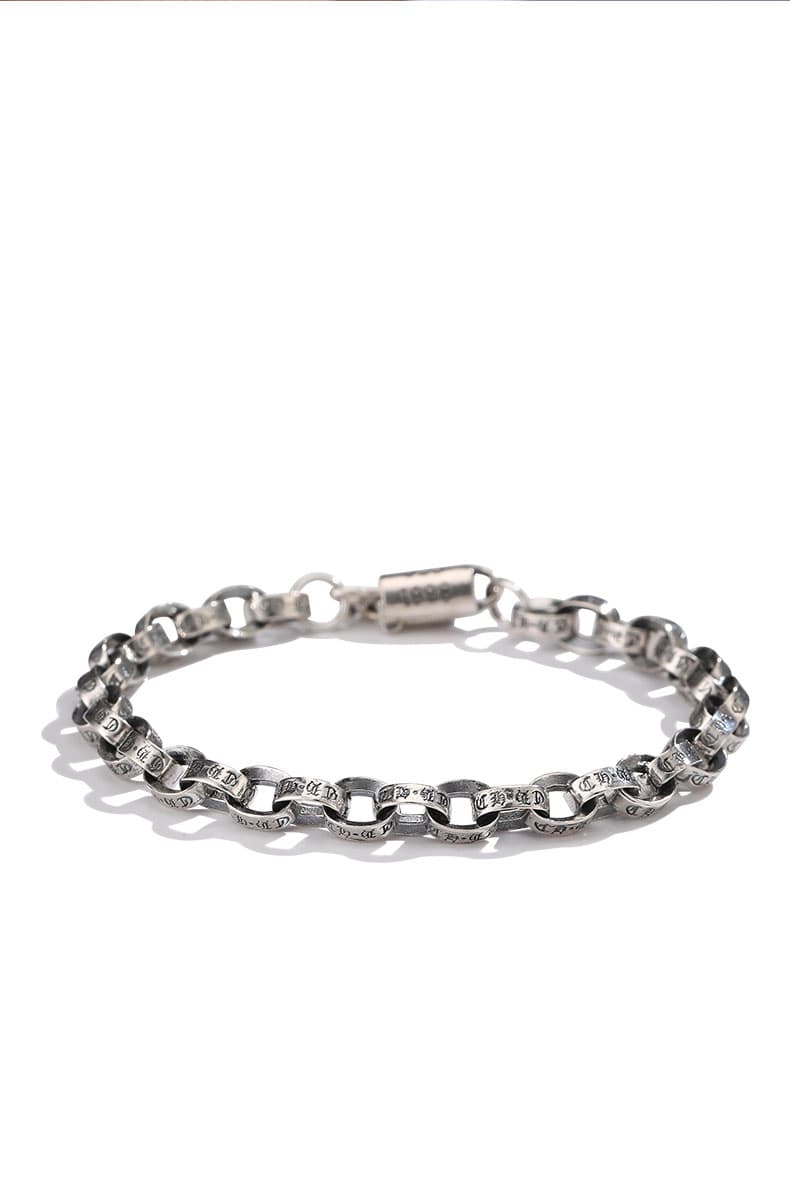 メンズアクセサリー ブレスレット  洗練された鎖模様のブレスレット