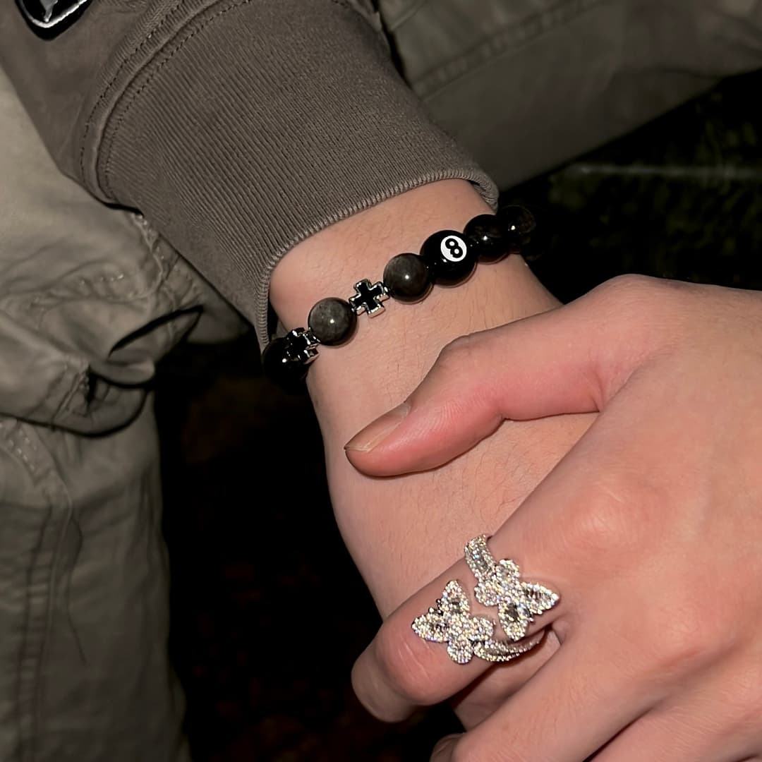 メンズアクセサリー ブレスレット 十字の調和ブレスレット