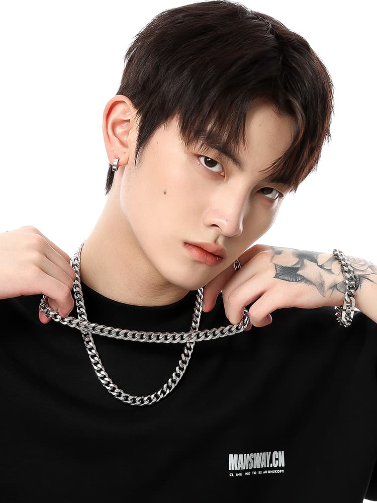 メンズアクセサリー バングル 旅路が導く鎖編みバングル