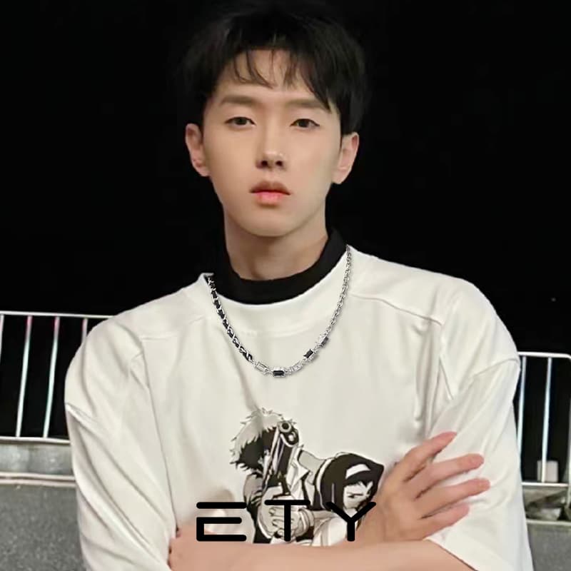 メンズアクセサリー ネックレス 細身チェーン洗練デザインネックレス