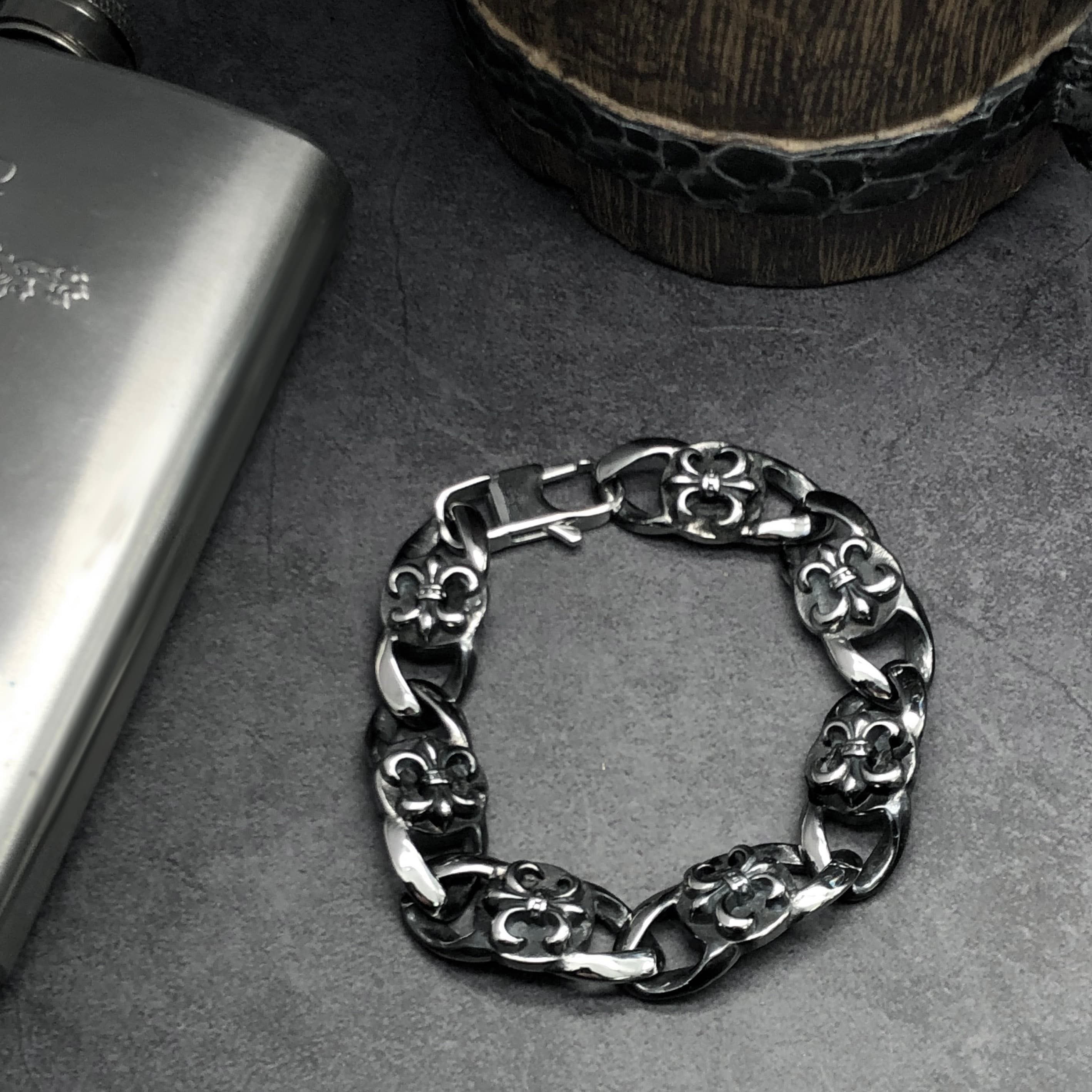 メンズアクセサリー ブレスレット 上品チェーンブレスレット