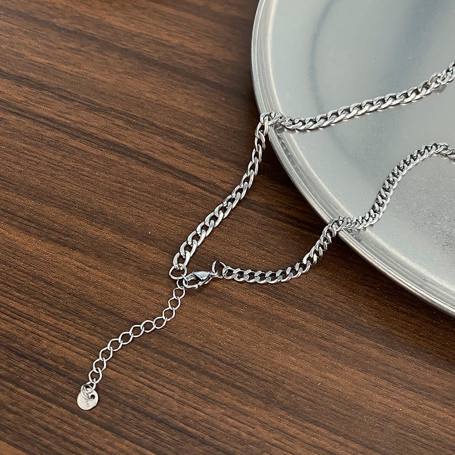 メンズアクセサリー 十字架モチーフチェーンネックレス