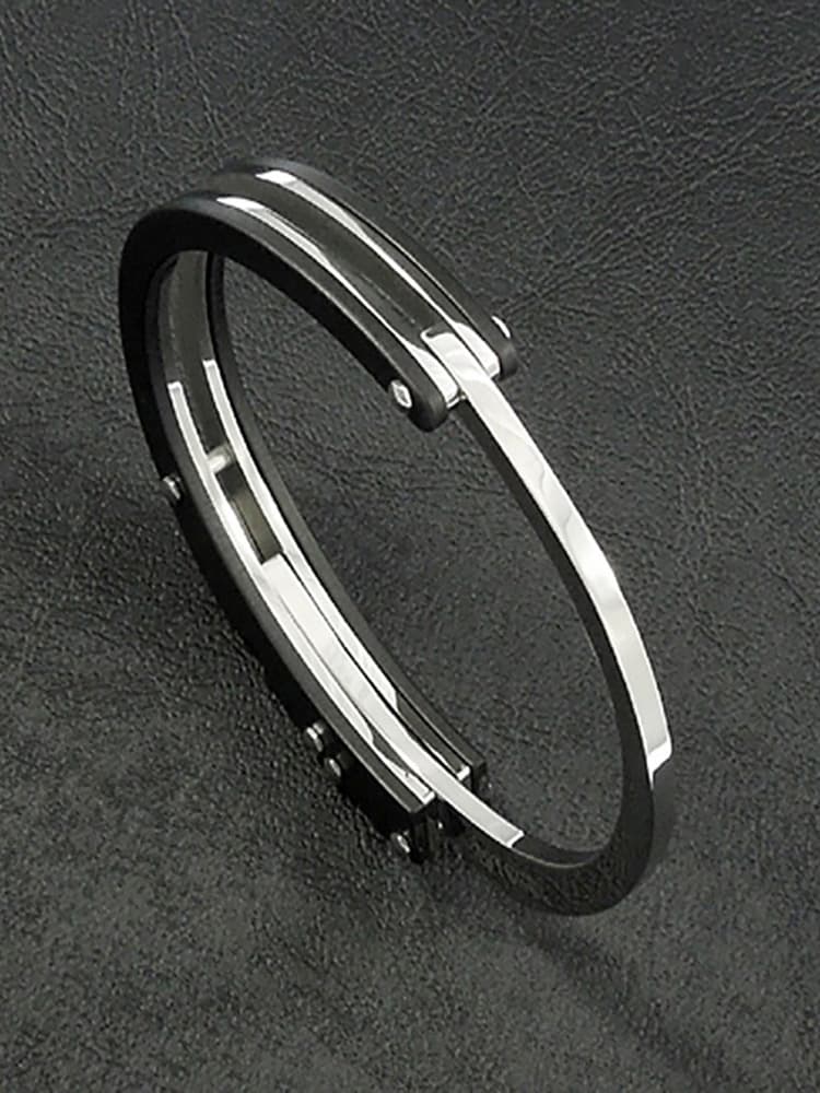 メンズアクセサリー バングル モダン二層構造バングル
