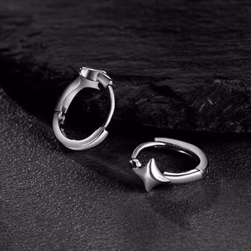 メンズアクセサリー ピアス 星形フープピアス