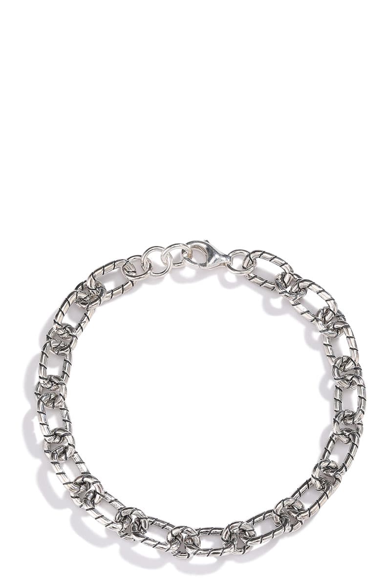 メンズアクセサリー ブレスレット  洗練された鎖模様のブレスレット