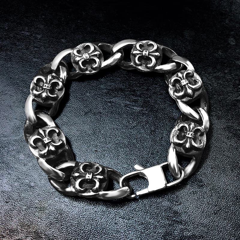 メンズアクセサリー ブレスレット 上品チェーンブレスレット