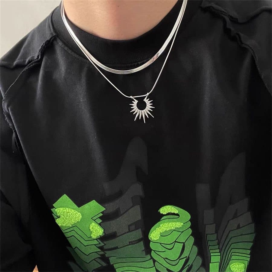 メンズアクセサリー ネックレス 太陽神の輝きペンダントネックレス