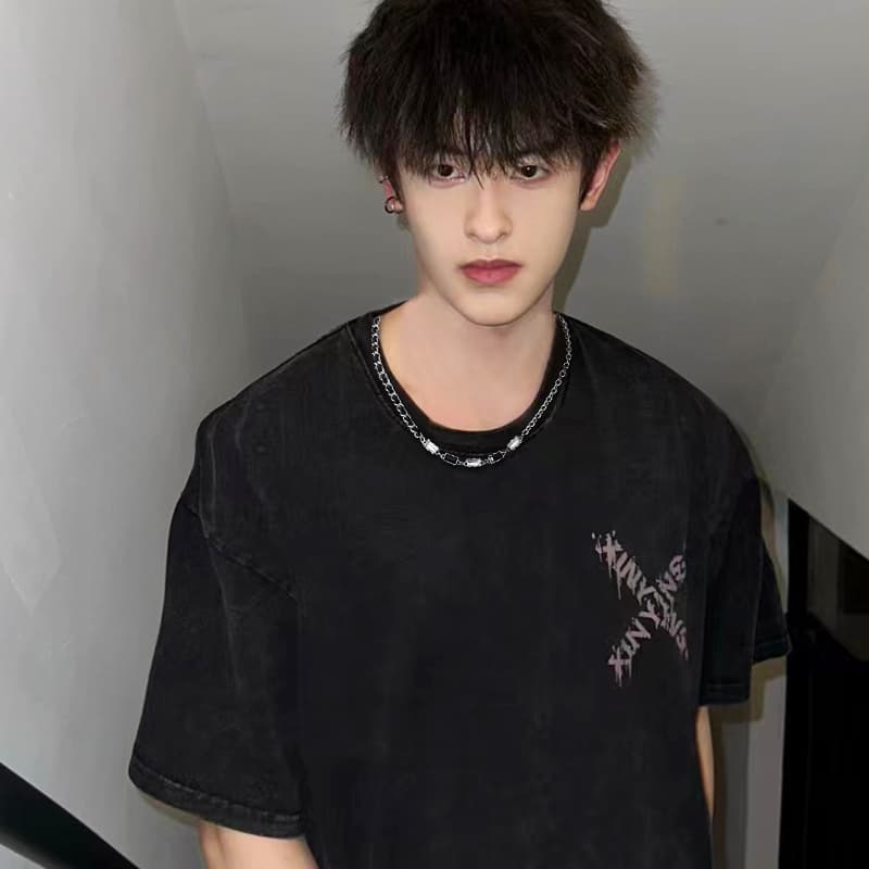 メンズアクセサリー ネックレス 細身チェーン洗練デザインネックレス