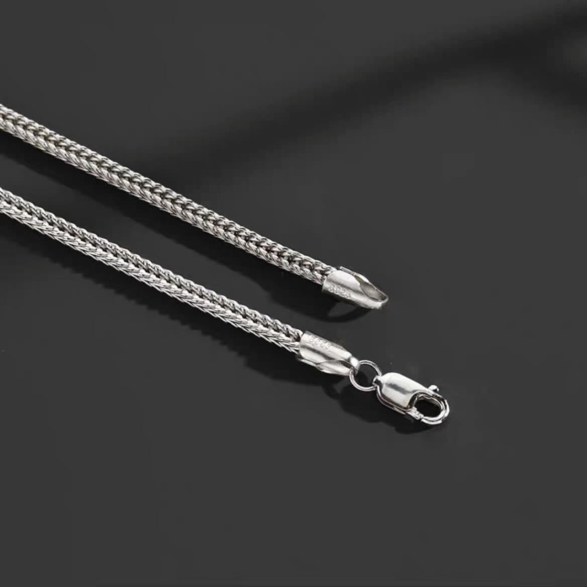 メンズアクセサリー ブレスレット 洗練された細身の蛇行チェーンブレスレット