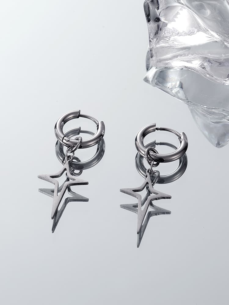 メンズアクセサリー ピアス 星の軌跡 フープピアス