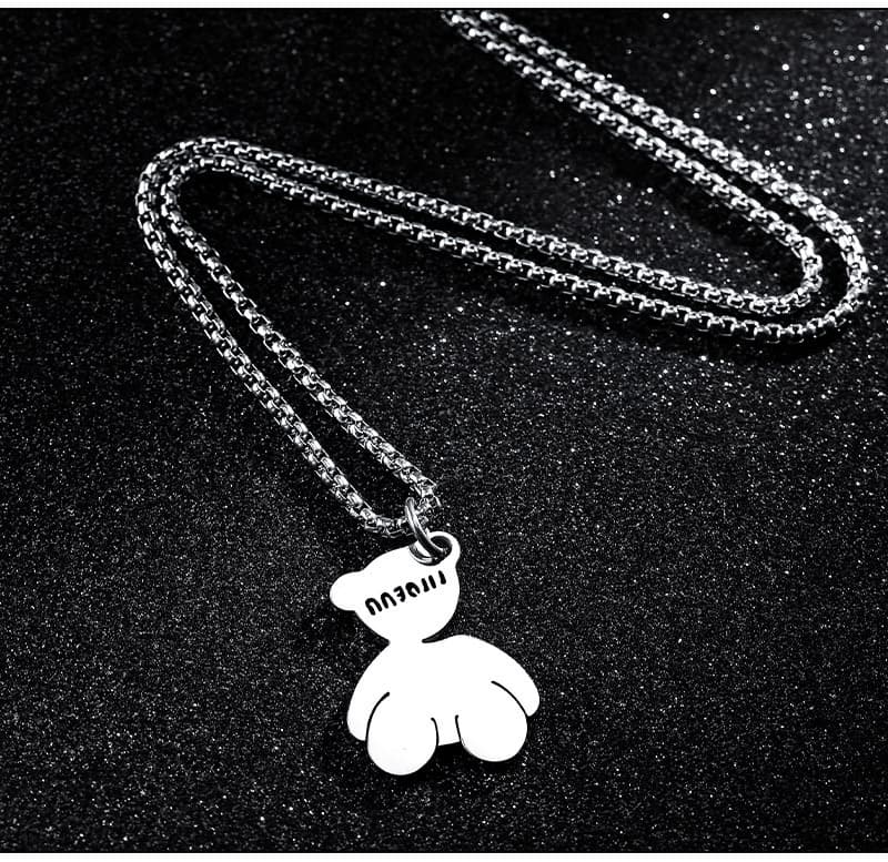 メンズアクセサリー 鎖模様の格子ネックレス