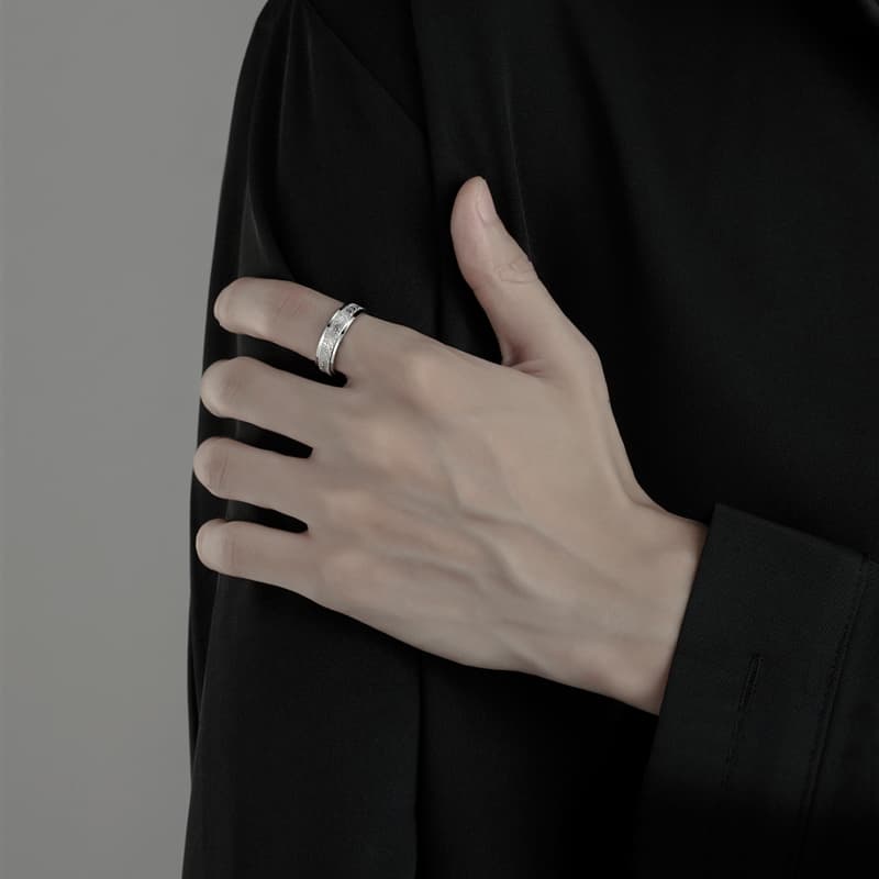 メンズアクセサリー メンズアクセサリー 漆黒の星屑 指輪