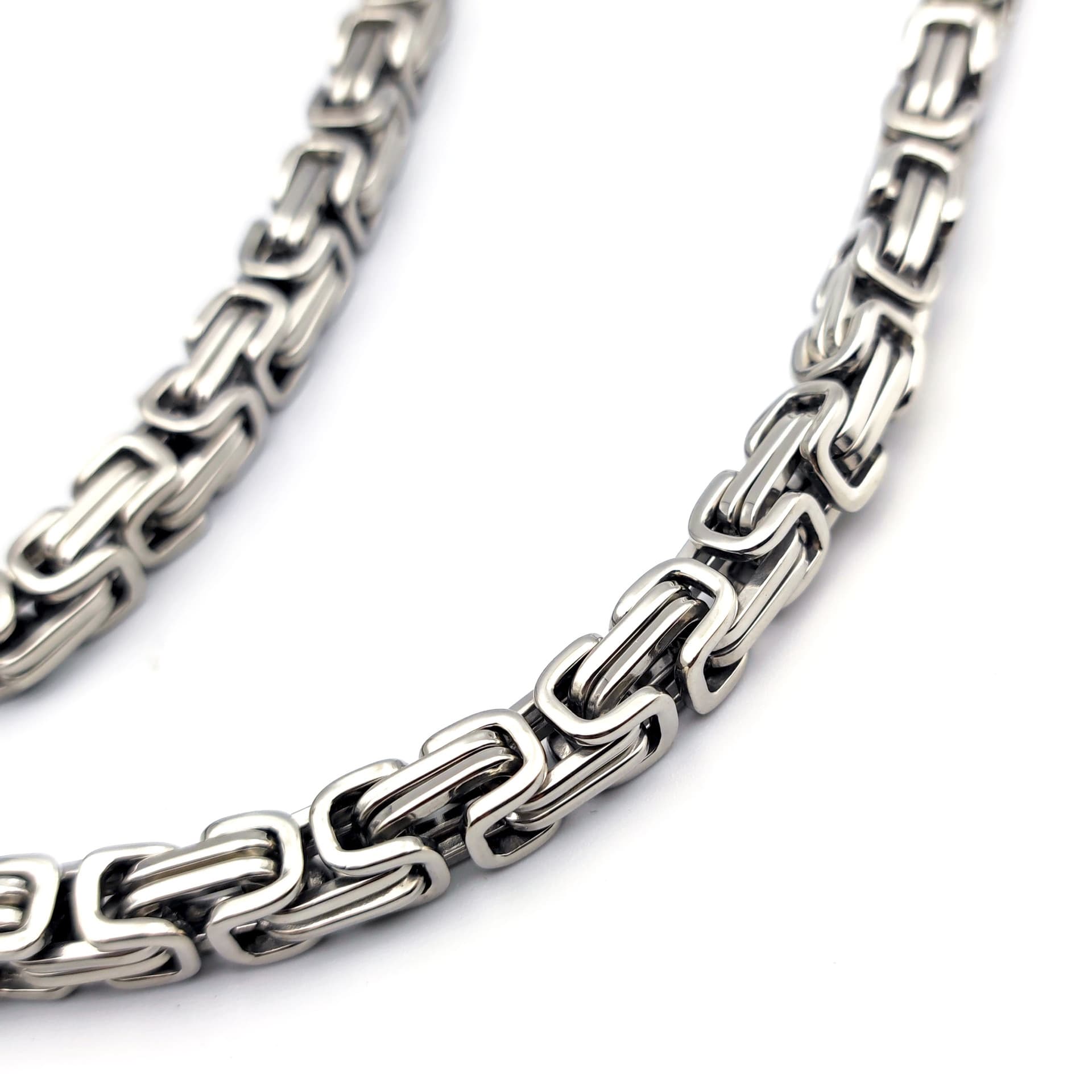 メンズアクセサリー ネックレス 幾何学模様の煌めき鎖ネックレス