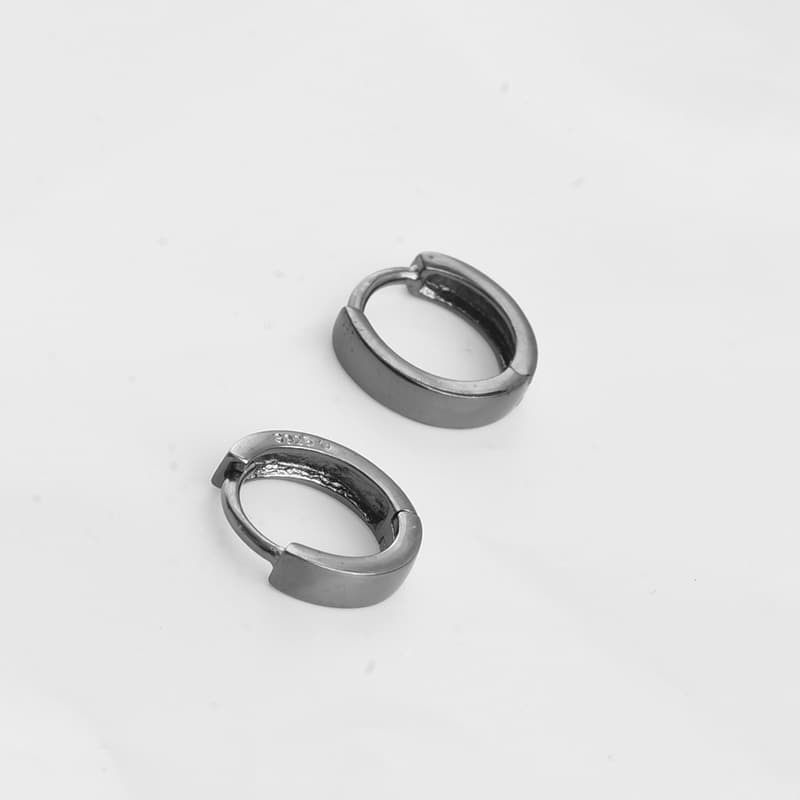 メンズアクセサリー 男性用シンプル輪型フープピアス両耳セット